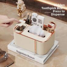 Caja de pañuelos multifuncional con textura de cuero, caja de almacenamiento resistente a los arañazos para el escritorio, puede contener mandos a distancia, llaves y palillos, mostrando un elegante estilo de decoración para el hogar y la oficina