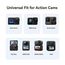 TELESIN DisAdv 便携式迷你收纳包，适用于 GoPro HERO/Ace Pro/OSMO Action/360 相机，防水硬壳旅行收纳包，适用于运动相机及配件，橙色