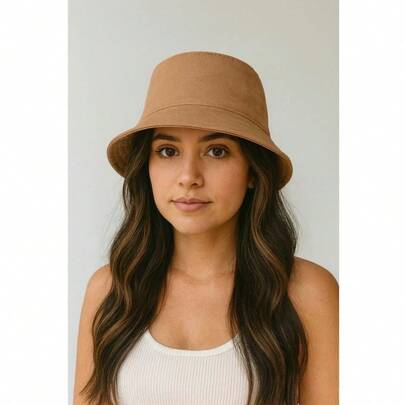 Chapéu Bucket Adulto Feminino Masculino Com Forro Boné De Praia Pescador Acampamento Proteção Solar