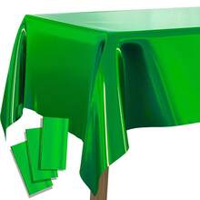 5pcs/Pack Disposable Rectangle PE Solid Color Tablecloths, 137cm X 274cm, Waterproof Grease-Proof Tableware For Birthday Party Decor - 54*108inch - View 38