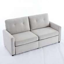 Dunkelgraues 2-Sitzer Wohnzimmer-Sofa Mit Schubladen Stauraum Funktion - Grey - View 2