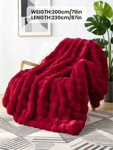 1pc Solid Colour Plush Blanket Plush Blanket, Multi-Color Options, Soft Warm Faux Fur Luxury Style Throw For Multi-Purpose Use In Living Room, Bedroom And Sofa, Fluffy Long Plush Blanket, Soft And Comfortable Couches Blankets, Autumn Decor, Room Decor, Back To School, School Supplies - Multicolor - View 21