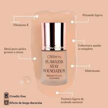 Beauty Creations Base Liquida Maquillaje Bauty Creations Original Flawless Stay Foundation - 6.5 - Ver 4