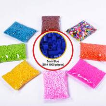 1000/12000 piezas de cuentas de fusión hechas a mano de 2,6 mm y 5 mm, kit de cuentas de fusión - materiales de manualidades para pulseras, pendientes, paneles de arte de píxeles y suministros de manualidades DIY, regalo creativo para niños y niñas en Navidad y Año Nuevo