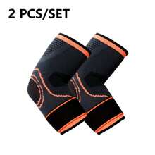2pcs Elbow Supports For Basketball, Outdoor Activities, Running & Cycling - Unisex, Warm, Anti-Slip, Compression Straps Design