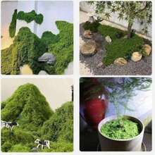 قطعة واحدة من الطحالب الحريرية، حصيرة من الطحالب الصناعية، حصيرة عشب صناعي مربعة، طحالب صناعية، عشب، طحالب خضراء زخرفية صغيرة، عشب اصطناعي DIY، ديكور حديقة خارجي، مناسب للفعاليات والحفلات والأعراس - متعدد الألوان - مشاهدة 3