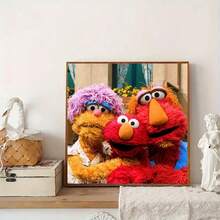 Sesame Street 芝麻街 - 艾摩/大鸟/甜饼怪/伯特/厄尼/5D钻石画套装,适合初学者和成人。钻石点画套装,宝石艺术卡通画,时尚DIY手工艺品,钻石画艺术品,家居墙面装饰,适合家居装饰,生日礼物 - 彩色 - 查看 15
