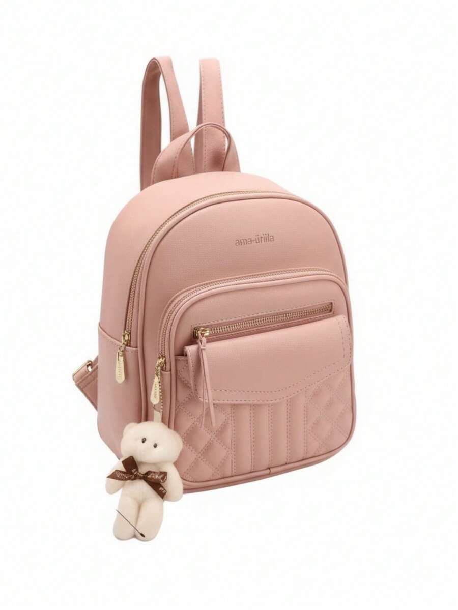 Women Fashion Backpacks - Pink - View 1