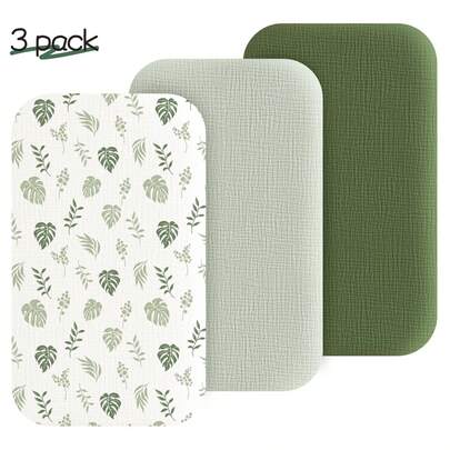 Cotton Muslin Crib Fitted Sheet, Suitable For Baby Delight, Dream On Me, AMKE And Other Brands Rectangular Mattresses, Soft And Comfortable For Baby Boys And Girls