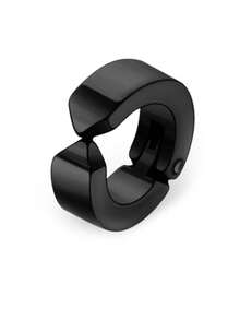 新款朋克风男士夹式耳环，简约暗黑美学无耳洞独特耳环 - 圓形耳夾 - 查看 18