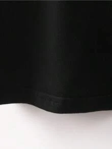 Camiseta informal de mujer con estampado animal navideño, cómoda camiseta de manga corta y cuello redondo, adecuada para primavera y verano, fiestas navideñas y conjuntos de invierno, apta para cualquier ocasión, color liso, estilo informal, fiesta de Navidad, Día de San Patricio, reunión familiar, uso diario. - Negro - Ver 4