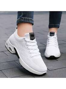Women's New Versatile Low - Cut Casual Shoes, Mesh Women's Shoes With Soft Soles, Comfortable Single - Shoes, And Women's Thick - Soled Shoes - 白色 - 查看 4