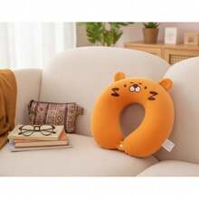 Adorable Cartoon U-Shaped Cervical Pillow - Comfortable Travel/Home/Office Support For Kids/Students/Executives - trái cam - Xem 7