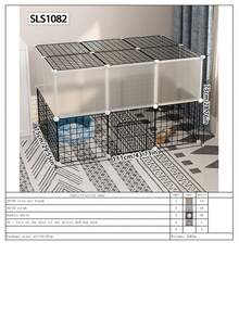 Cerca para mascotas, Jaula para conejos, Barrera interior para perros pequeños/medianos, Puerta de aislamiento para gatitos, Cerca protectora para cobayas, Accesorios de jaula configurables y de fácil montaje - tipo de ensamblaje - Ver 13