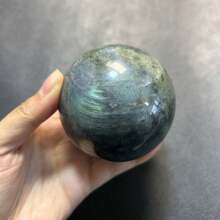CrystalHola Natural Labradorite Sphere - Healing Gemstone Ball For Fengshui, Divination & Home Decor
