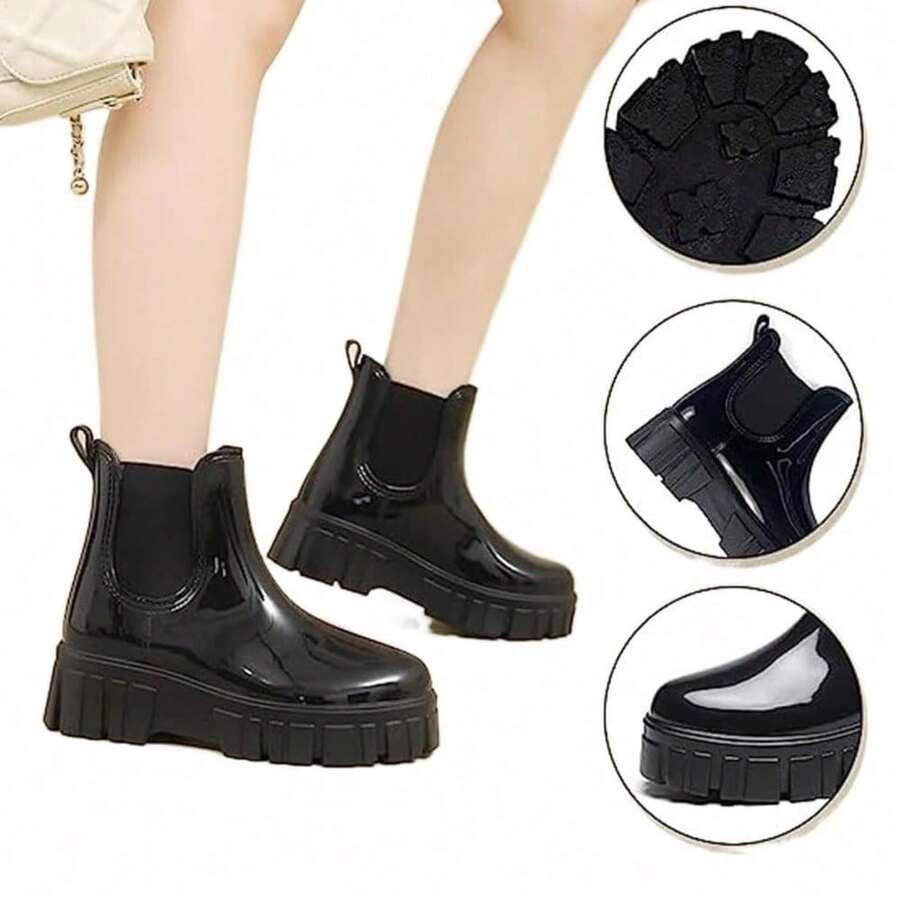 Rain Boots & Rain Boot Covers - Black - View 1