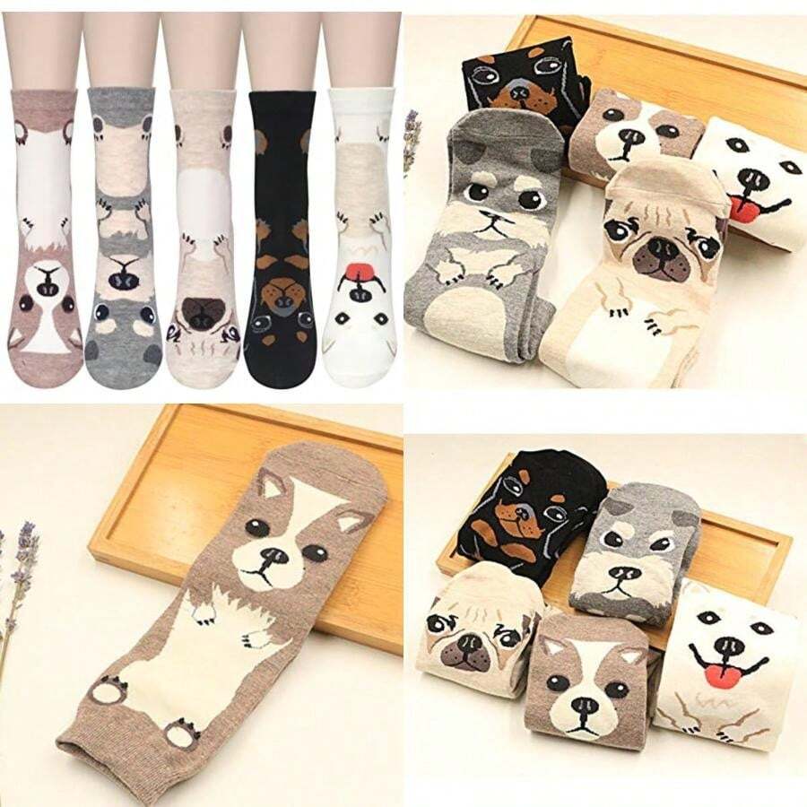 4 pares de calcetines invisibles para mujer, corte bajo, antideslizante, talla 5-11 (beige + negro, zapato de mujer de EE.UU. 5-7 (8.5 "-9.3")(Talla única Style 5) - Multicolor - Ver 1