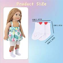 MSYO 18-Inch Doll Socks Accessories, Heart-Shaped American Girl Doll Socks Accessories, Mini Socks Toys - Love Socks - View 4
