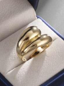 1枚可调节哥特式戒指，饰有埃及神祇图案，纯色波西米亚朋克风个性戒指，男女皆宜的铜质护身符饰品，独特礼物 - 埃及眾神開口戒指 - 查看 7