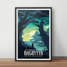 1 tấm áp phích vải bạt, áp phích du lịch Kashyyyk – Nghệ thuật treo tường cổ điển – Áp phích khoa học viễn tưởng Homeworld của Wookiee, nghệ thuật treo tường phòng khách, trang trí tường phòng ngủ, trang trí nhà cửa, không khung - Nhiều màu - Xem 1