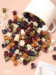 50/100 chiếc kẹp tóc hình quả bí ngô nhỏ màu ngẫu nhiên, kẹp tóc đuôi ngựa, phụ kiện tóc kẹp tóc mùa đông - Nhiều màu - Xem 6