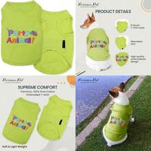 Parisian Pet Dog T-hirt, mall(Animal de fiesta Mediano) - Multicolor - Ver 1
