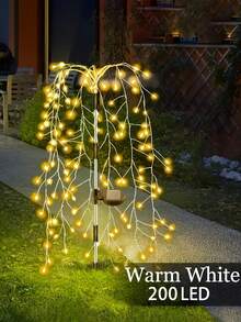 200/120LED Outdoor Solar Garden Lights (Firecracker Shape), Solar Powered, IP44 Waterproof, Suitable For Lawn, Yard, Garden, Path And Landscape Lighting Decoration - Multicolor - View 16
