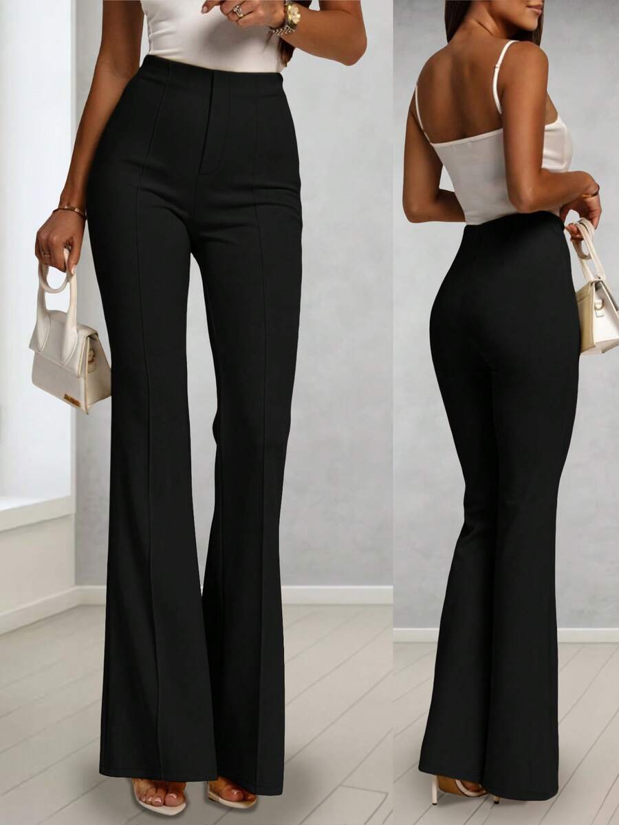 1 Stück Elegante Damenhose mit weitem Bein, Arbeitshose für den Herbst