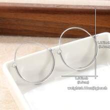 1 Pair Classic & Simple Handmade Round Earrings, Jewelry Accessory For Women's Daily Gatherings - Silver - View 6