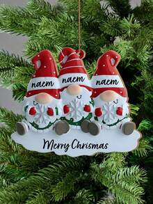 1 pieza Adorno de elfo de Navidad personalizable con apellido, diseño de pareja adorable, recuerdo festivo único, ideal para decoración del árbol de Navidad, regalo para el hogar, creando un ambiente festivo, coleccionable, adorable, de alta calidad - Multicolor - Ver 23