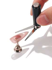 Que lăn móng tay hình chữ V kiểu Pháp 2 trong 1, dụng cụ vẽ móng từ tính mạnh mẽ, thích hợp cho sơn móng tay gel, phụ kiện làm móng DIY. - Nhiều màu - Xem 4