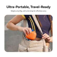 TELESIN DisAdv 便携式迷你收纳包，适用于 GoPro HERO/Ace Pro/OSMO Action/360 相机，防水硬壳旅行收纳包，适用于运动相机及配件，橙色