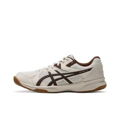  ASICS RIVRE CF Comfortable Professional Durable Low-Top Badminton Shoes, Unisex, Yellow-Brown