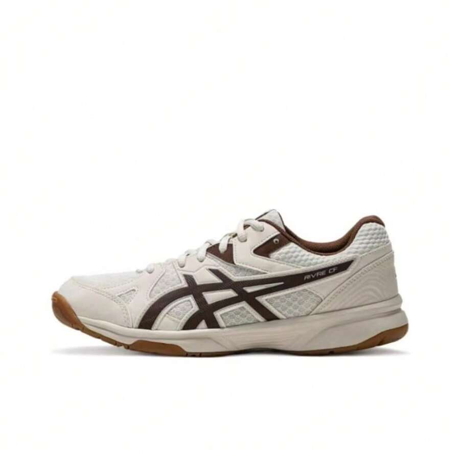 ASICS RIVRE CF Comfortable Professional Durable Low-Top Badminton Shoes, Unisex, Yellow-Brown