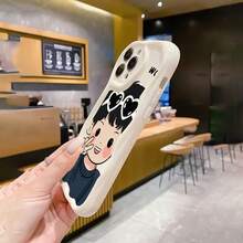 Dark Blue Sweater Heart-Shaped Sunglasses Print And WOW Text Pattern Phone Case, Non-Slip Surface, Exquisitely Designed, Suitable For IPhone 11 Pro Max, 12 Pro, 13 Pro Max, 14 Plus, 15 Plus, 16 Plus, 16 Pro Max, 16e, 17 Pro Max, 17 Pro Max, And Apple Air. - Black - View 5