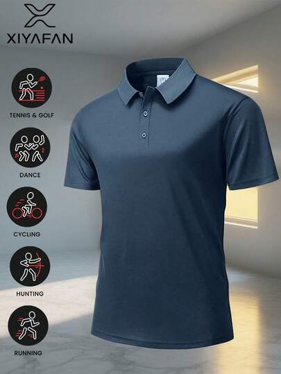 2025 夏季男士男友风 Polo 衫 - 速干冰丝翻领 | 所有尺码 (XXS-XXL) | 超轻透气，适合高尔夫/户外/商务/休闲