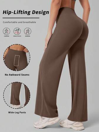 YZMJAFU 1件装女士高腰宽松阔腿运动紧身裤