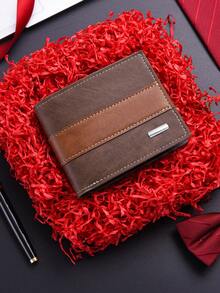 Personalized Men's Short Wallet, Multi-Card Holder Wallet, PU ID Card Case, High-End Ticket Holder, Unisex Card Holder, Coin Purse, Casual Business Leather Wallet, Christmas Gift - Multicolor - View 4