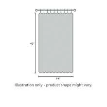 Grey Sheer Kitchen Valance For Windows Set Of 2, Small Modern Rod Pocket Voile Valance Curtain Window Treatment Decor For Living Room Bathroom Cafe Laundry Basement, 42inch W X 14inch L,42inchWx14inchL(Packof2),Grey - 灰色 - 查看 8