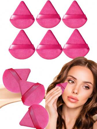 50/30/10 piezas Esponjas de maquillaje triangulares de terciopelo, esponjas de maquillaje reutilizables, herramientas de maquillaje, borlas de polvo, para uso seco y húmedo, artículos esenciales de maquillaje para clima cálido, herramientas de maquillaje de playa, adecuadas para maquillaje de verano, base de maquillaje, crema, BB Cushion, herramientas de belleza de verano, solsticio de verano