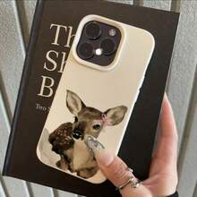 1pc TPU Material Cute Fawn Pattern Phone Case Compatible With Iphone 17 Pro Max/17/16 Pro Max/15/13/12/11, S20 FE/A15/S24/A55, Redmi Note 11/Note 12/Note 13 Pro, Full Coverage Anti-Drop Soft Protective Cover