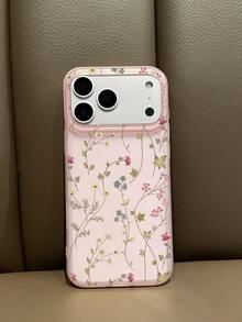 Pink Floral Print Floral Elements Fashion Phone Cases Soft Matte Transparent Comfortable Phone Case Compatible With IPhone 11/12/13/14/15 Pro Max/16/16 Plus/16 Pro/16 Pro Max Spring Gift Birthday Anniversary - Pink - View 8