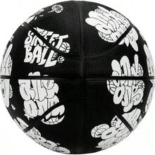 Toss Up Youth Rubber Streetball, Indoor Outdoor Basketball With Deep Channels & Durable Grip, Includes Pump Concrete, Training & Recreational - 白色 - 查看 3