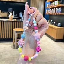 Original Dopamine Beaded Phone Lanyard, Cute Girl Bag Charm, Celebrity Idol CCD Camera Anti-Lost Strap - Multicolor - View 12