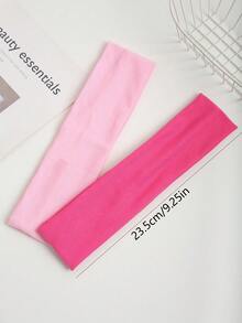 3pcs Valentine's Day Pink Heart Fabric Soft Wide Headbands, Sweet & Fresh Daily Versatile Elastic Headbands Suitable For Holidays, Parties And Sports Women Hair Accessories Fashion Hair Bands Elegant Head Wrap Valentine's Day Accessories Gift