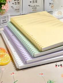 1 pieza Cuaderno con tapa dura A6 con cinta marcadora - Diario de negocios con tapa blanda, útiles escolares, papelería, esencial para volver a la escuela, cuaderno de estudio - Multicolor - Ver 3