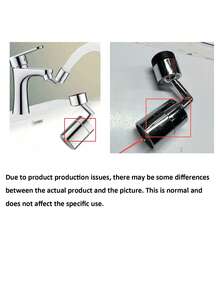 可旋转厨房水龙头配件，旋转式水槽水龙头起泡器广角双功能双流水龙头喷头，厨房和浴室防溅清洗配件，水槽喷头配件，适用于洗脸、漱口和洗眼（55/64 英寸内螺纹，含适配器） - 彩色 - 查看 8