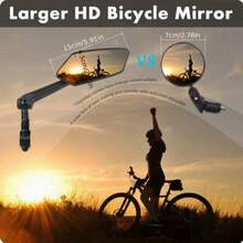 1 Pair (Left+Right) Bicycle Rearview Mirror, Bicycle Handle Rearview Mirror Rotating Rearview Mirror Glass Lens, Bicycle Rearview Mirror - Nhiều màu - Xem 2