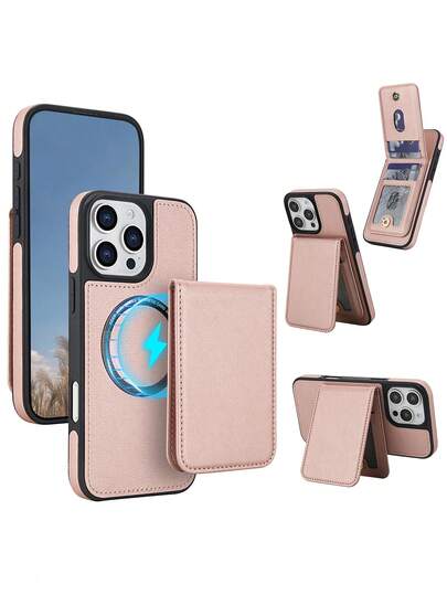 AWQUER 2-In-1 PU Leather Wallet Phone Case With Kickstand, Compatible With IPhone 17 Air 16E 16 15 14 Plus 13 12 Pro Max, RFID Blocking Compatible With IPhone 17 Pro Max 17 Air 17 Pro 16 Pro Max 16 Pro 16 Plus