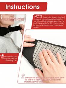 2个磁性颈部加热垫，配有可调节透气条，用于放松肌肉，电气石和磁性材料填充，自发热系统，中号颈部支撑和护理，家用磁疗放松，舒适保暖